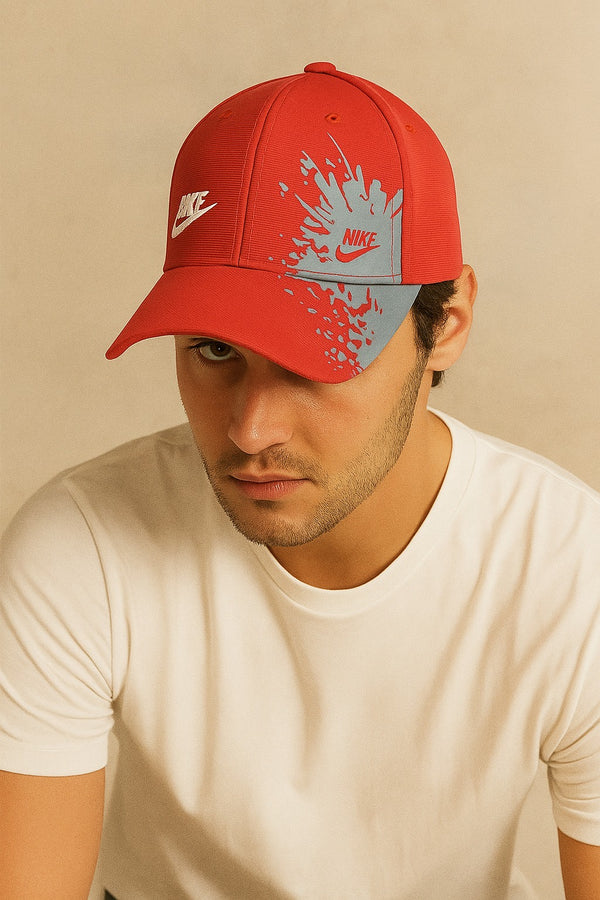 Nikë Branded Trucker Cap- Red