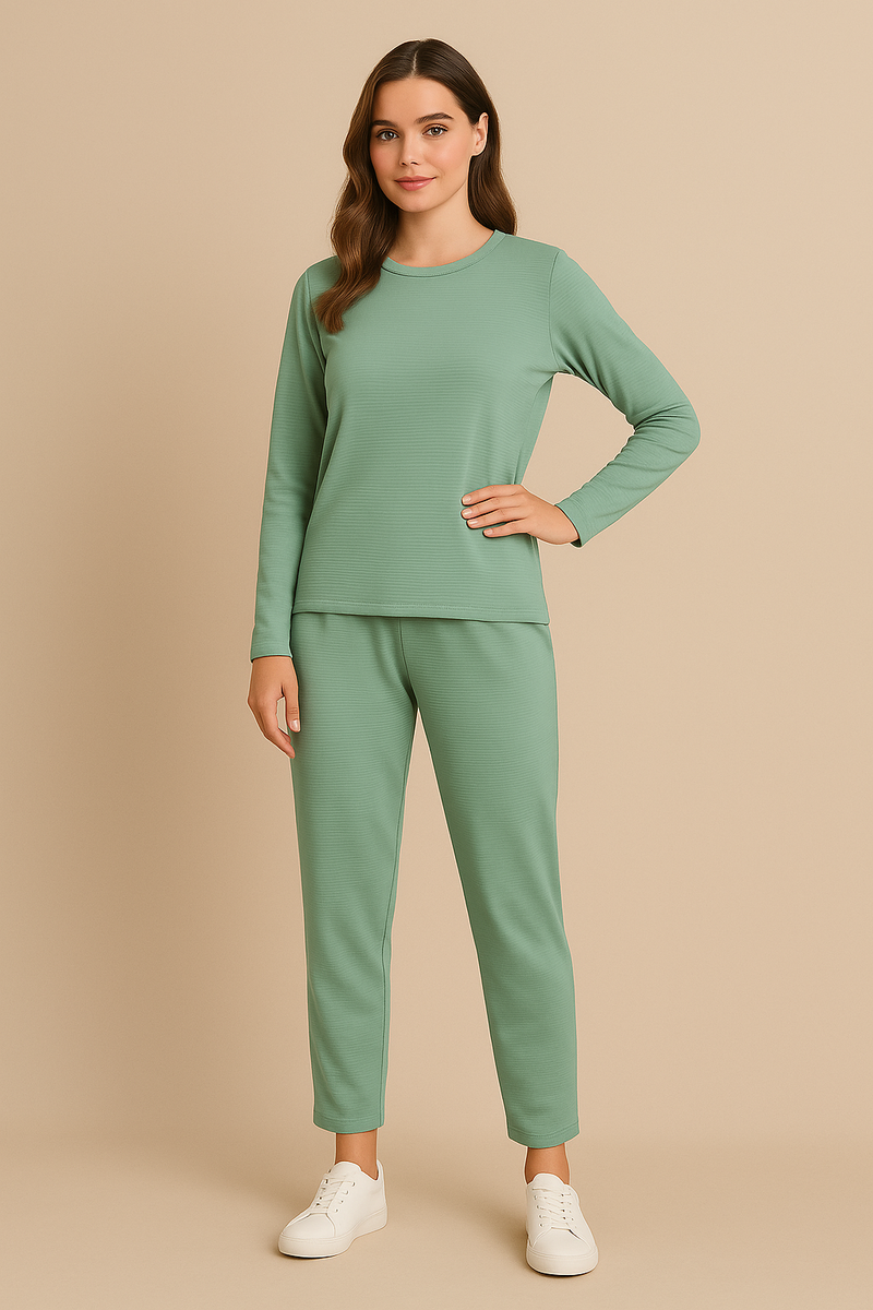 Stripe Pyjama Pant-Saa Green